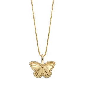 9ct Yellow Gold Butterfly Pendant Only GP2248