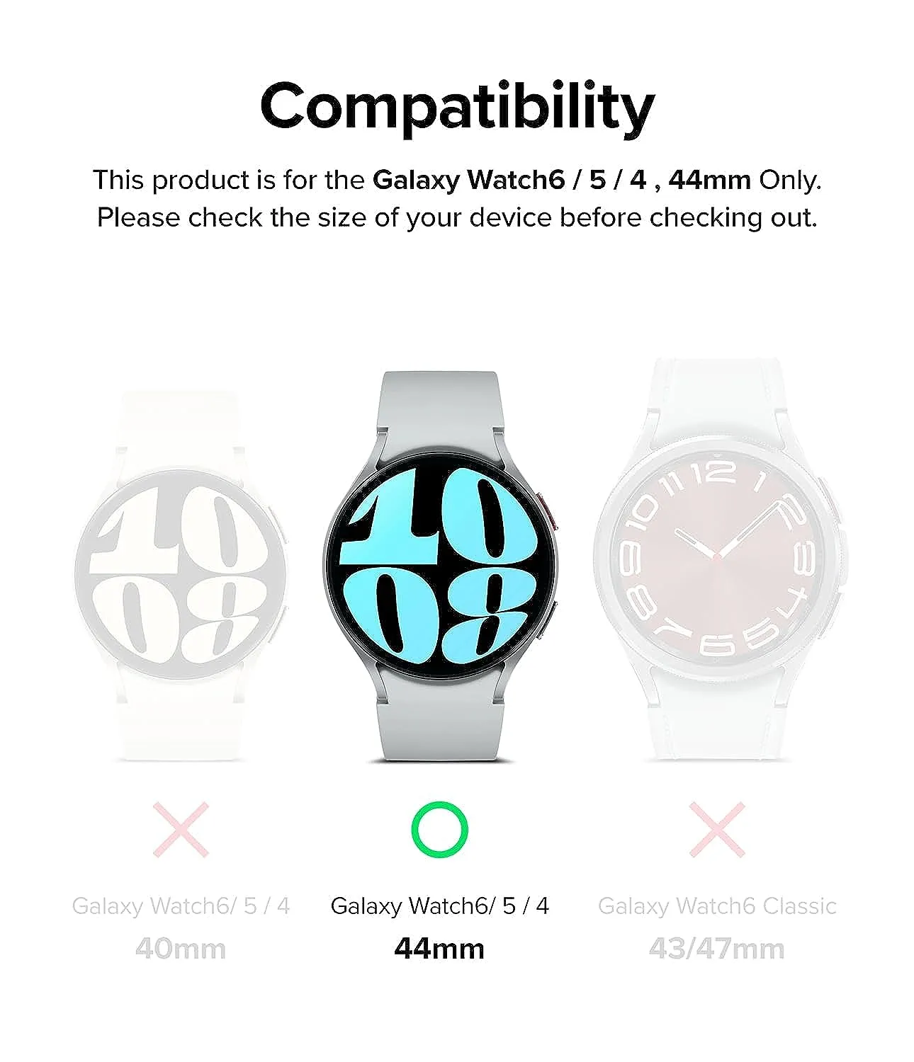 Samsung Galaxy Watch 6/5/4 44mm  Metal One Stainless Steel | Bracelet Strap - Silver
